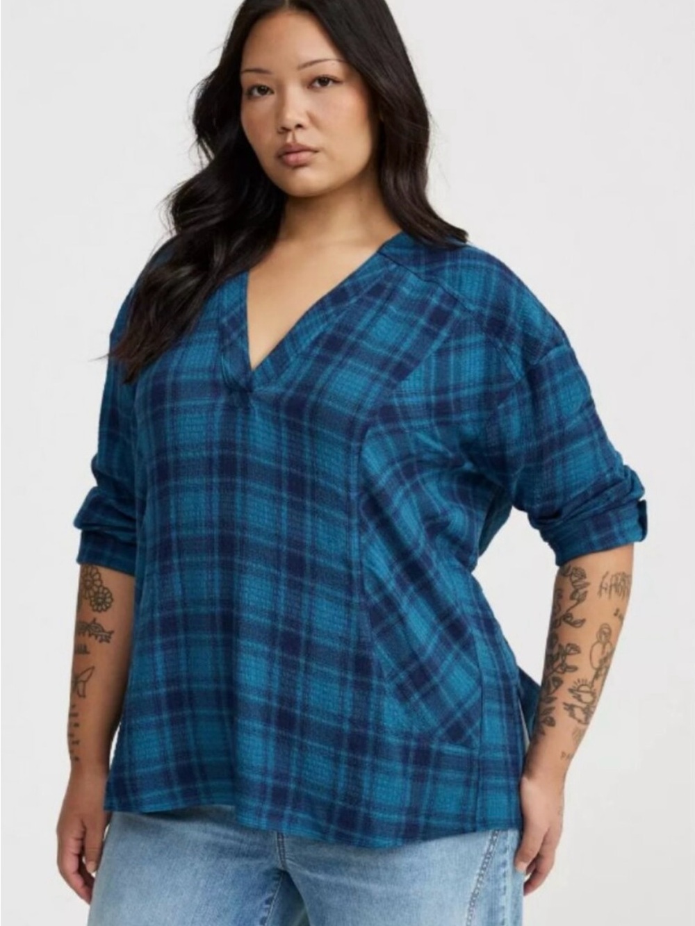 NWT Torrid Crinkle Flannel Gauze Relaxed Tunic (size 3)